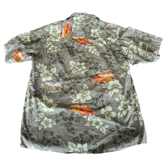 Pineapple Connection Men's Short Sleeve Button Down Hawaiian Shirt Floral Large - Picture 3 of 3